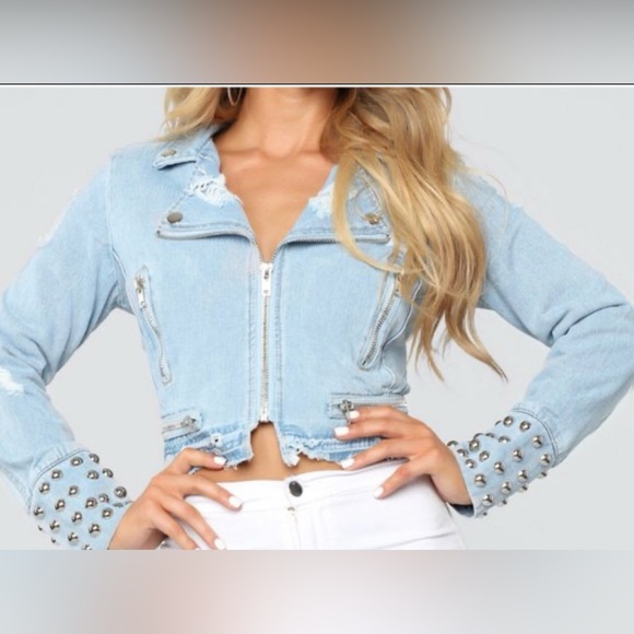 Denim moto jacket - Picture 8 of 8